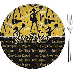 Cheer 8" Glass Appetizer / Dessert Plates - Single or Set (Personalized)