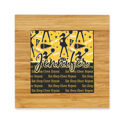 Cheer Bamboo Trivet with Ceramic Tile Insert (Personalized)