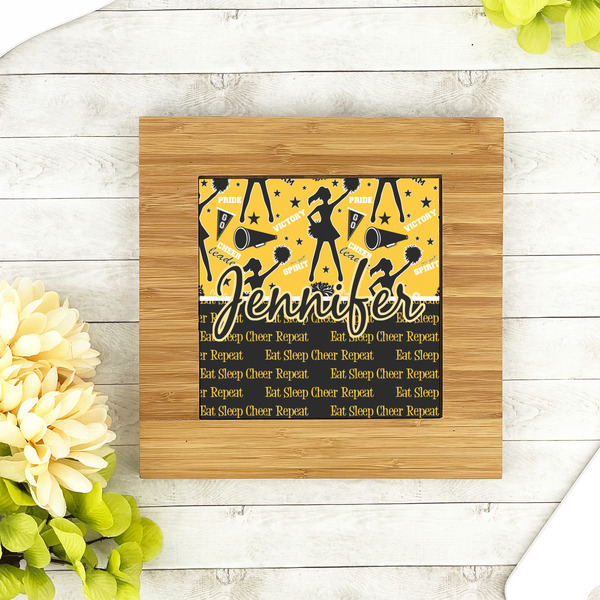 Cheer Bamboo Trivet with 6" Tile - LIFESTYLE