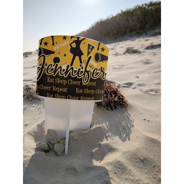 Cheer Beach Spiker white on beach with sand