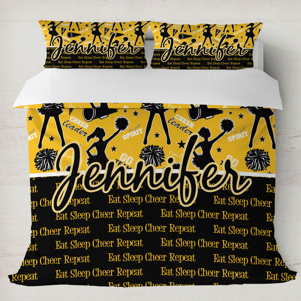 Custom Cheer Duvet Cover Set - King (Personalized)
