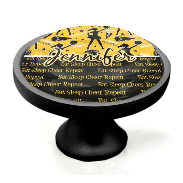 Cheer Black Custom Cabinet Knob (Side)