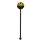 Cheer Black Plastic 5.5" Stir Stick - Round - Single Stick