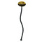 Cheer Black Plastic 7" Stir Stick - Oval - Single Stick