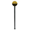 Cheer Black Plastic 7" Stir Stick - Round - Single Stick