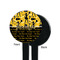 Cheer Black Plastic 7" Stir Stick - Single Sided - Round - Front & Back