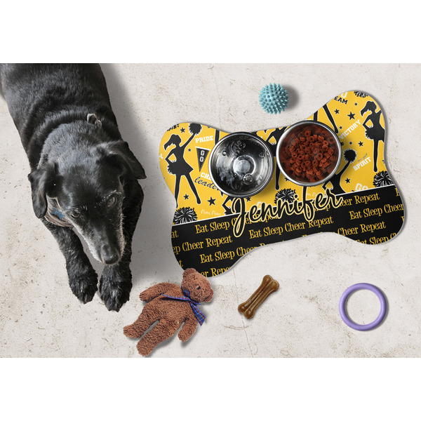Cheer Bone Shaped Mat w/ Food & Water
