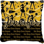 Cheer Faux-Linen Throw Pillow 16" (Personalized)