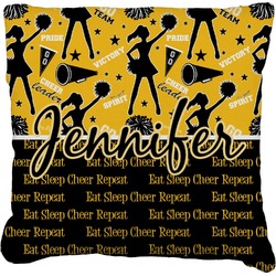 Cheer Faux-Linen Throw Pillow 26" (Personalized)