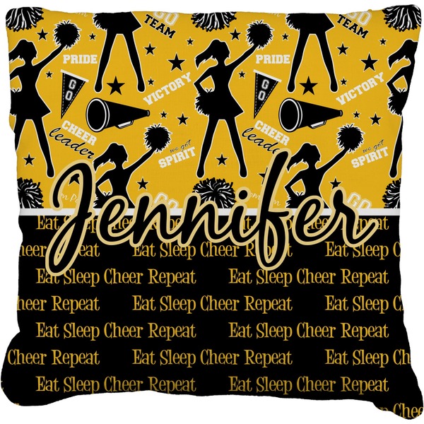 Custom Cheer Faux-Linen Throw Pillow 26" (Personalized)