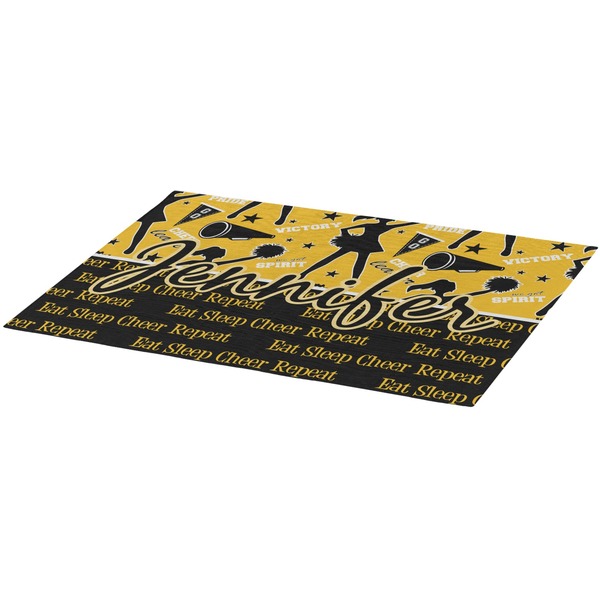 Cheer Burlap Placemat (Angle View)