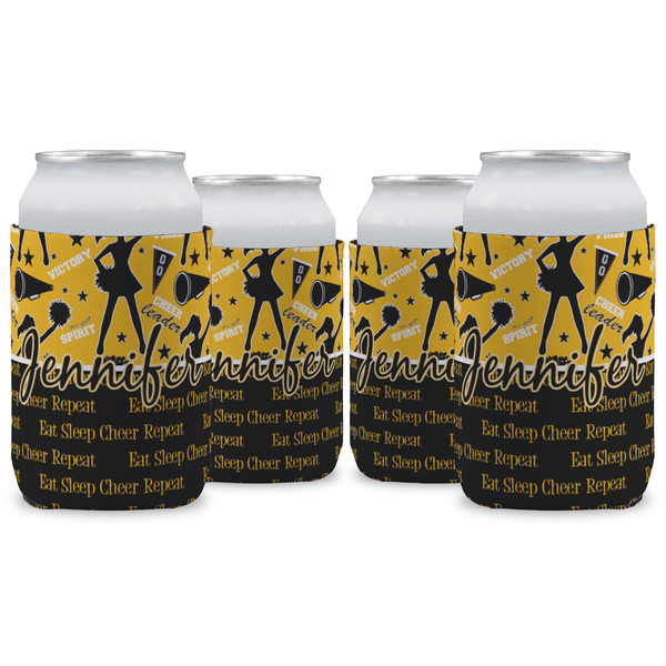 Custom Cheer Can Cooler (12 oz) - Set of 4 w/ Name or Text