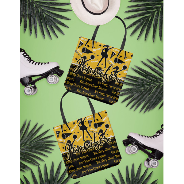 Cheer Canvas Tote Lifestyle Front and Back