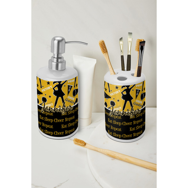 Cheer Ceramic Bathroom Accessories - LIFESTYLE (toothbrush holder & soap dispenser)