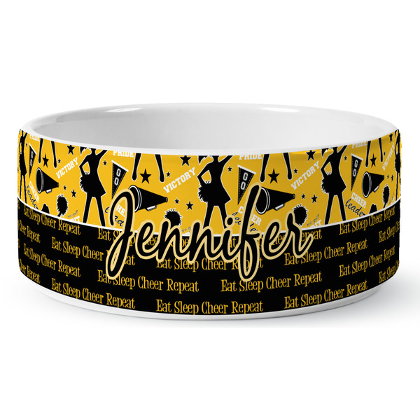Cheer Ceramic Dog Bowl - Medium - Front