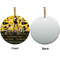 Cheer Ceramic Flat Ornament - Circle Front & Back (APPROVAL)