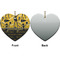 Cheer Ceramic Flat Ornament - Heart Front & Back (APPROVAL)