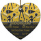 Cheer Ceramic Flat Ornament - Heart (Front)