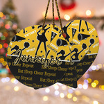 Cheer Ceramic Ornament w/ Name or Text