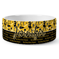 Cheer Ceramic Dog Bowl - Large (Personalized)