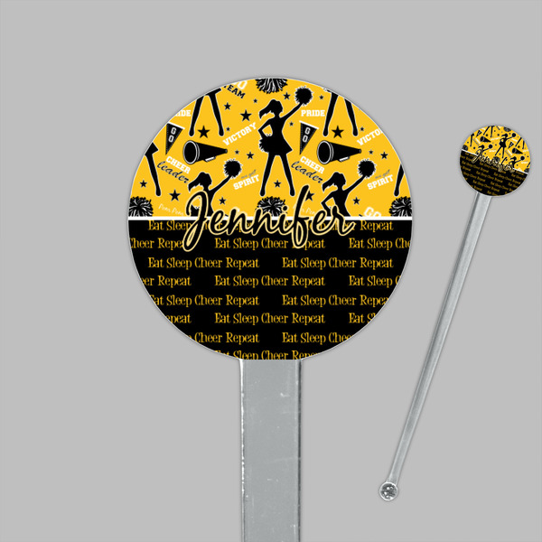 Cheer Clear Plastic 7" Stir Stick - Round - Closeup