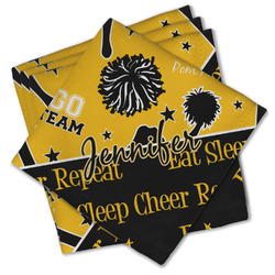 Cheer Cloth Cocktail Napkins - Set of 4 w/ Name or Text