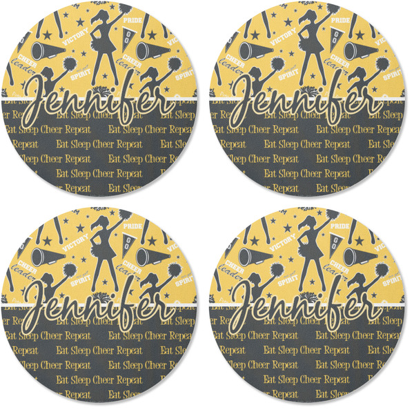 Cheer Coaster Round Rubber Back - Apvl