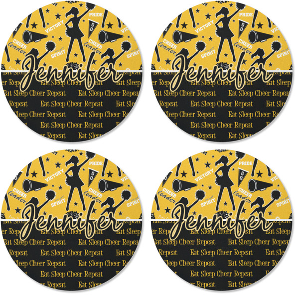 Cheer Coaster Round Rubber Back - Apvl