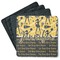 Cheer Square Rubber Backed Coasters - Set of 4 (Personalized)