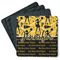 Cheer Square Rubber Backed Coasters - Set of 4 (Personalized)