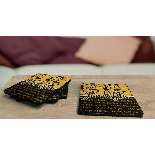 Cheer Coaster Rubber Back - On Coffee Table