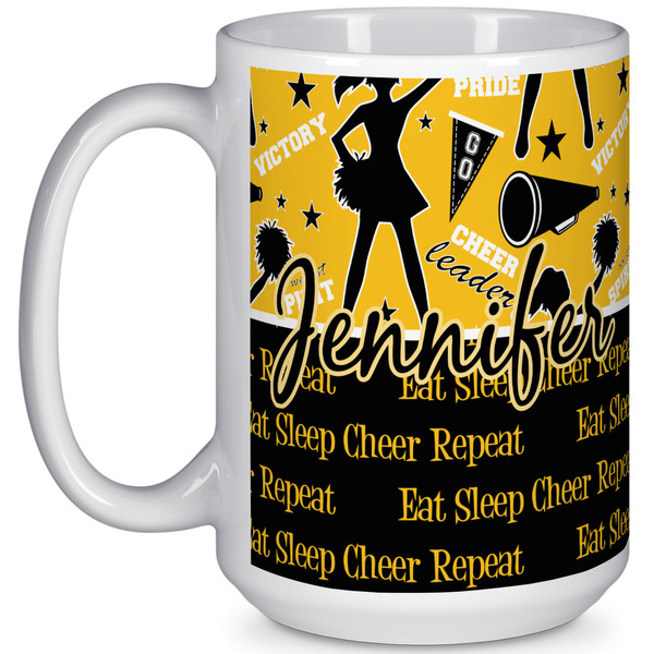 Custom Cheer 15 Oz Coffee Mug - White (Personalized)