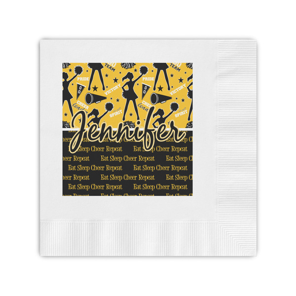 Custom Cheer Coined Cocktail Napkins (Personalized)