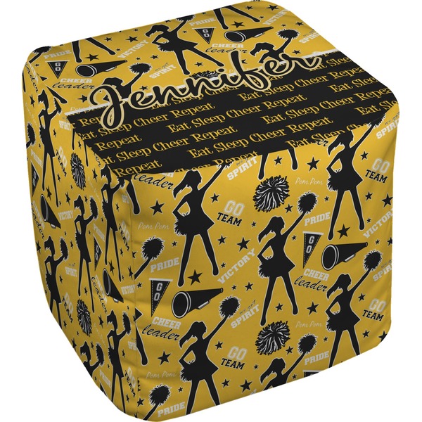Custom Cheer Cube Pouf Ottoman (Personalized)