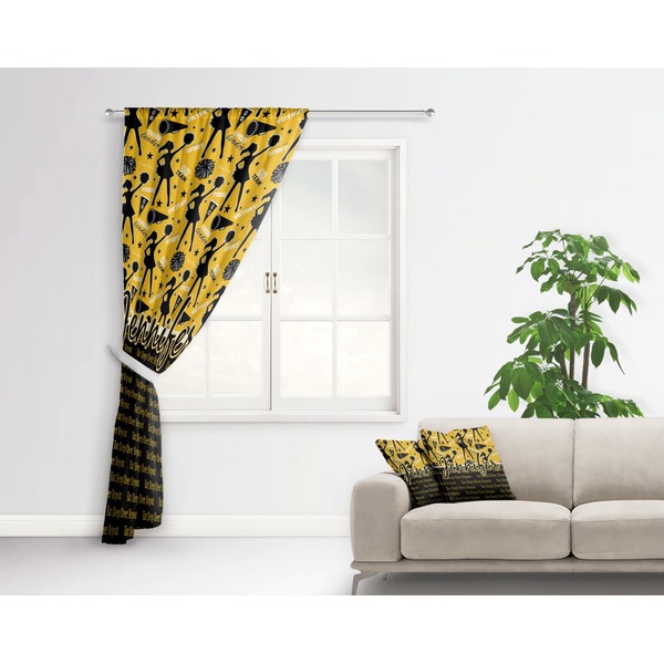 Cheer Curtain With Window and Rod - in Room Matching Pillow