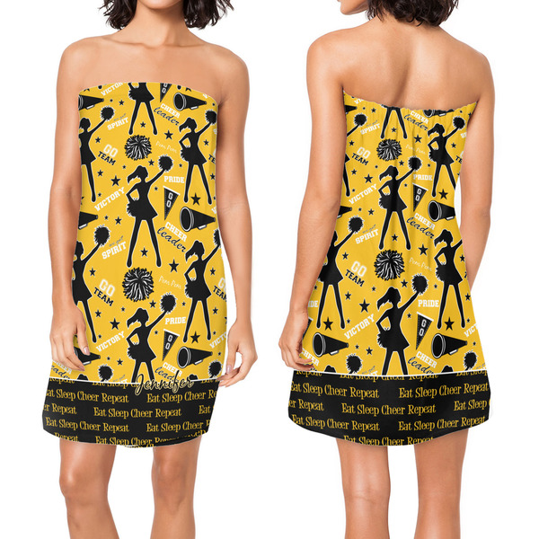 Cheer Custom Bath Wrap - Front & Back View