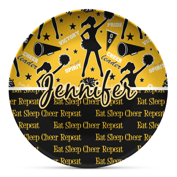 Custom Cheer Microwave Safe Plastic Plate - Composite Polymer (Personalized)