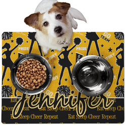 Cheer Dog Food Mat - Medium w/ Name or Text