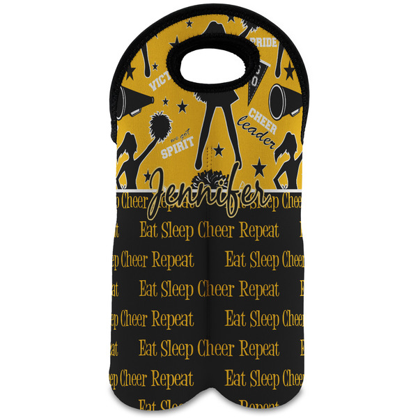 Custom Cheer Wine Tote Bag (2 Bottles) (Personalized)
