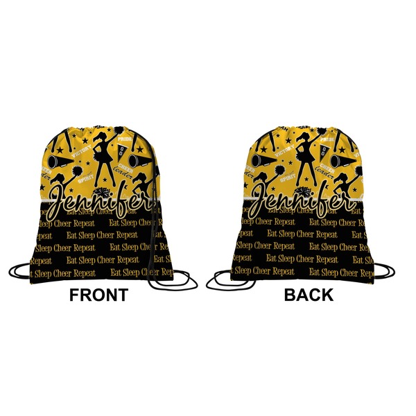 Cheer Drawstring Backpack Front & Back Medium