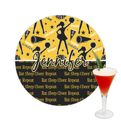 Cheer Printed Drink Topper -  2.5" (Personalized)