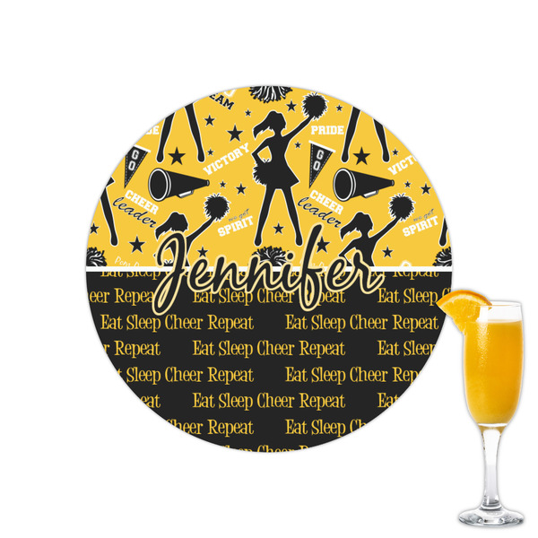 Custom Cheer Printed Drink Topper - 2.15" (Personalized)