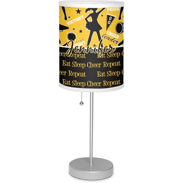 Custom Cheer 7" Drum Lamp with Shade Linen (Personalized)