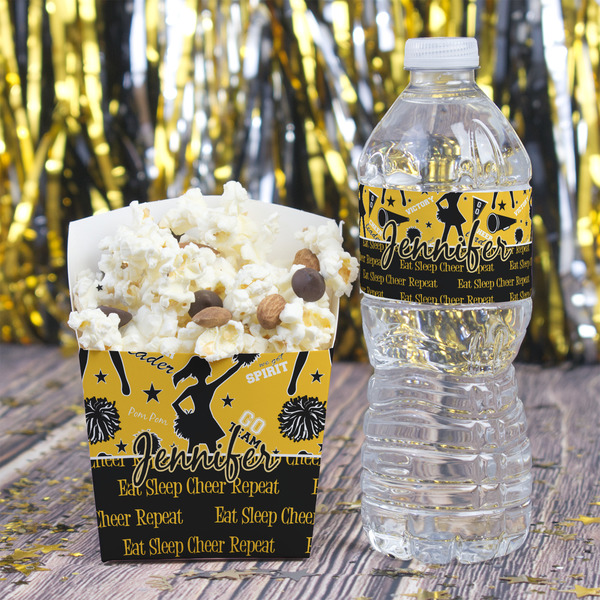 Cheer French Fry Favor Box - w/ Water Bottle
