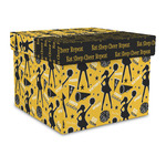 Cheer Gift Box with Lid - Canvas Wrapped - Large (Personalized)