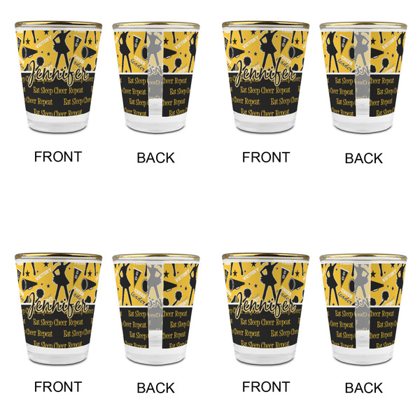 Cheer Glass Shot Glass - with gold rim - Set of 4 - APPROVAL