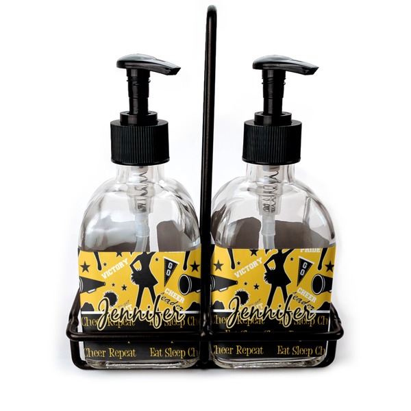 Custom Cheer Glass Soap & Lotion Bottles (Personalized)