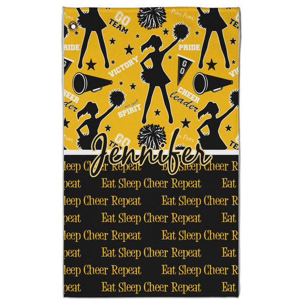 Custom Cheer Golf Towel - Poly-Cotton Blend w/ Name or Text