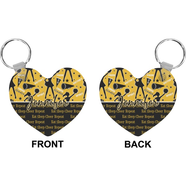 Cheer Heart Keychain (Front + Back)