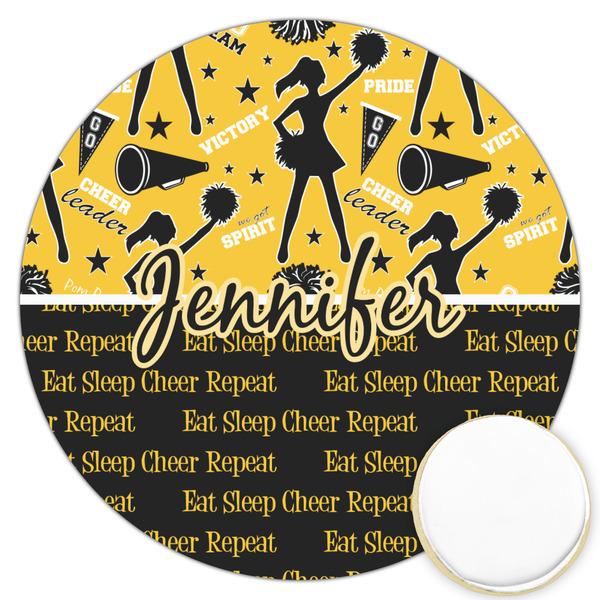 Custom Cheer Printed Cookie Topper - 3.25" (Personalized)